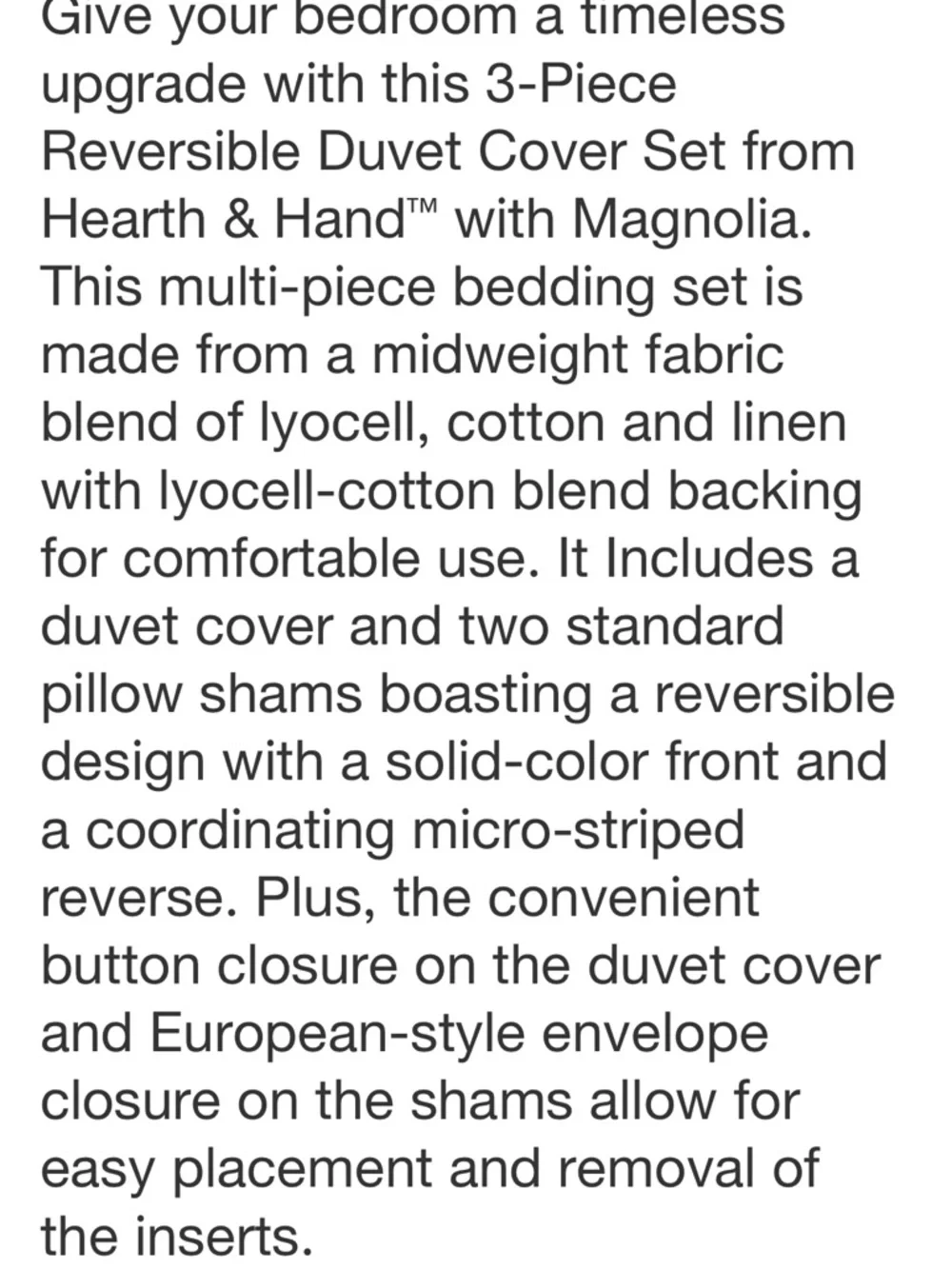 HEARTH & HAND NWT 3pc King Reversible Duvet Cover Set -Burgundy